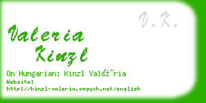 valeria kinzl business card